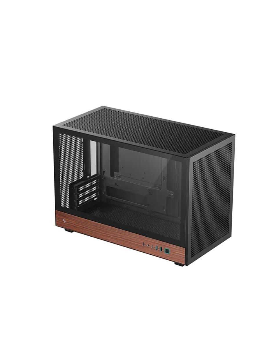 Корпус DEEPCOOL MATX CH260 WOOD w/o PSU USB 3.0 Front Type-C, Mesh panel