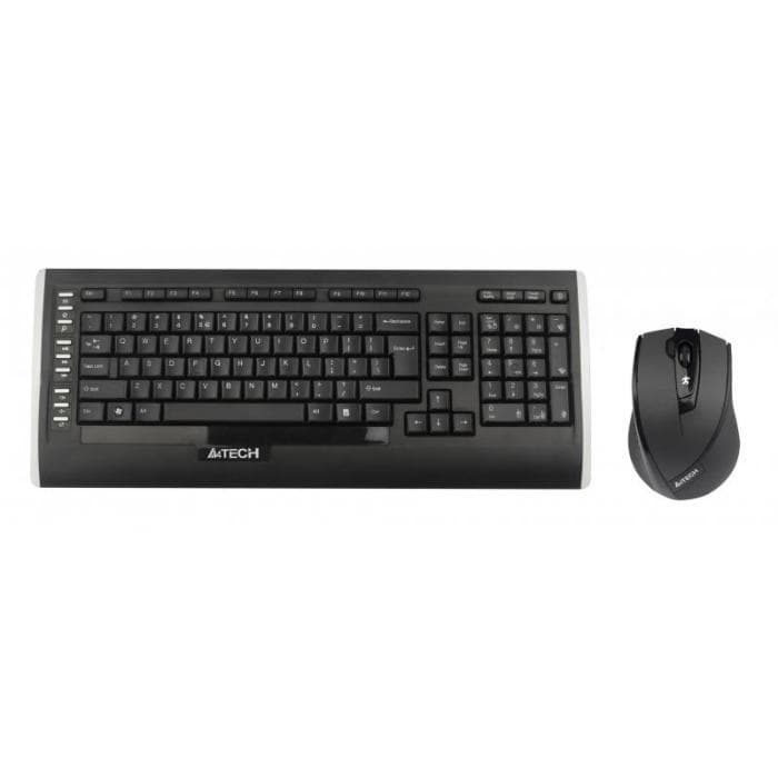 Комплект клавиатура и мышь A4TECH 9300F (GR-152+G9-730FX) V-TRACK WIRELESS KEYBOARD + MOUSE SET USB BLACK US+RUSSIAN
