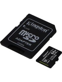 Карта памяти Micro SD (Trans Flash) 64GB HC10 KINGSTON Canvas Select Plus 100R A1 C10