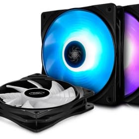 Кулер для корпуса DEEPCOOL RF120(3IN1 SET) RGB LED 3x120x120x25mm Hydro Bearing 1300 RPM