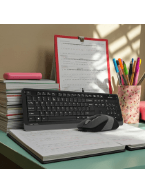 Комплект клавиатура и мышь A4TECH FSTYLER F1010 (FM10+FK10) MULTIMEDIA SLEEK COMFORT KEYBOARD + MOUSE COMBO SET USB BLACK US+R