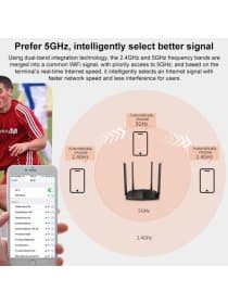 Wi-fi точка доступа и роутер Tenda AC8 AC1200 Smart Dual Band Gigabit Router 4*6dBi Antennas 300Mbps+867Mbps