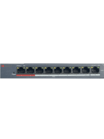 Коммутатор HUB Switch HIWATCH DS-S908P(B) 9-port 10/100Mbps 8-port PoE 60W Metal