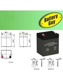 Аккумулятор 12V 5AH Ritar RT1250