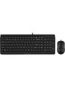 Комплект клавиатура и мышь A4TECH FSTYLER F1512 (FM12+FK15) MULTIMEDIA SLEEK COMFORT KEYBOARD + MOUSE COMBO SET USB BLACK US+R