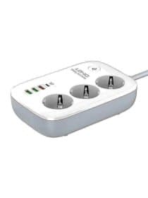 Удлинитель LDNIO (3 розетки и 4 USB) (SE3452)