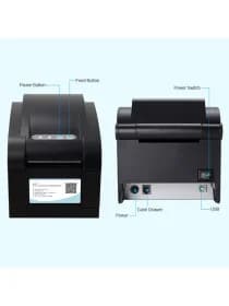 Термопринтер штрих-кодов и чеков Xprinter XP-350B 3inch direct thermal barcode&Receipt printer USB+SERIAL,Black,152mm/s,EU plug