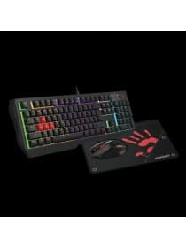 Комплект клавиатура и мышь A4TECH BLOODY B1700 (B140N+ES7+BP-50M) NEON LIGHT GAMING KEYBOARD + MOUSE+PAD USB US+RUSSIAN