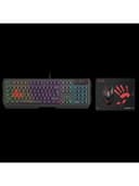 Комплект клавиатура и мышь A4TECH BLOODY B1700 (B140N+ES7+BP-50M) NEON LIGHT GAMING KEYBOARD + MOUSE+PAD USB US+RUSSIAN