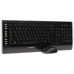 Комплект клавиатура и мышь A4TECH 9300F (GR-152+G9-730FX) V-TRACK WIRELESS KEYBOARD + MOUSE SET USB BLACK US+RUSSIAN