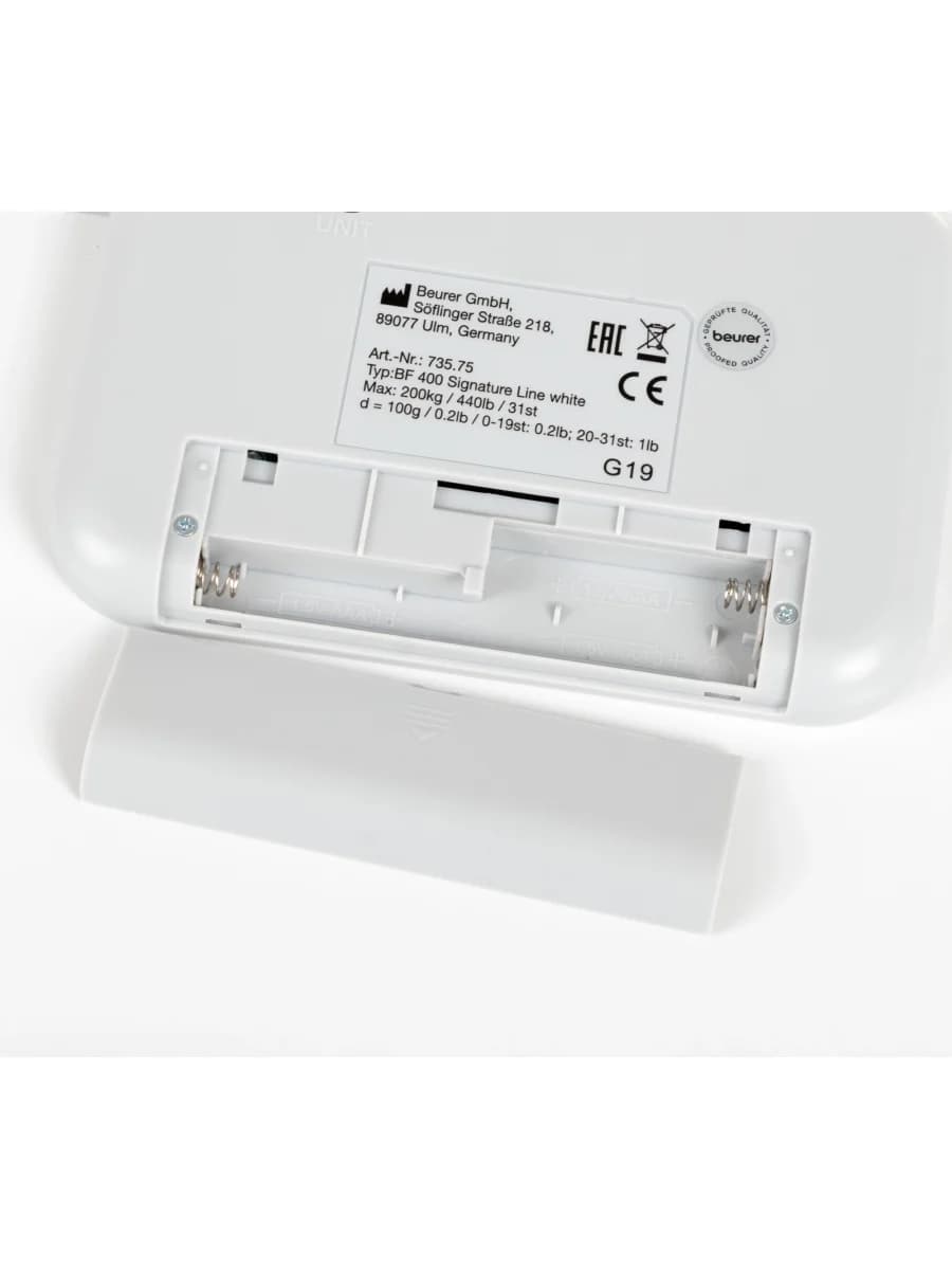 Диагностические весы стеклянные Beurer BF 400 White