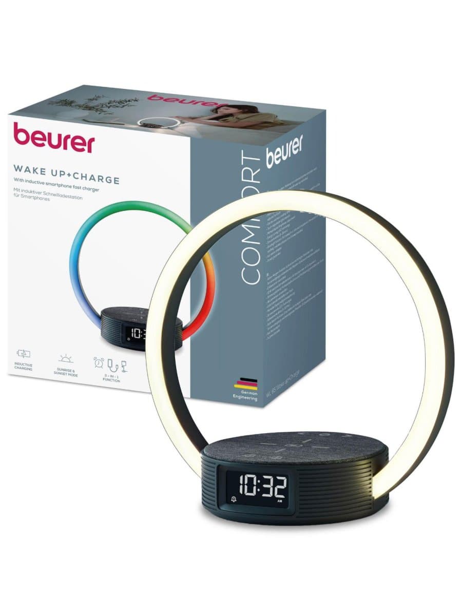 Световой будильник WL 65 Wake up+Chargeс имитацией восхода и захода солнца, зарядной станцией и сменой цветов