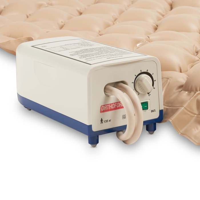 Матрас надувной с компрессором, ячеистый с регулировкой давления (размер 200х89х7,5-9см) (М-0007)