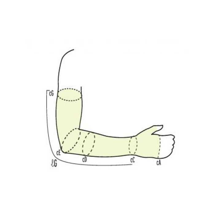 Изделие медицинское компрессионное "ERGOFORMA": рукав (короткий, до запястья с ремнем и наплечником, с хлопком), 23-32 мм рт.ст. (401)