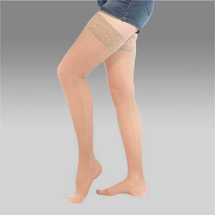 Чулки компрессионные унисекс 18-21 мм рт.ст МСМФ (1кл.компр.) откр.носок, шир.рез,цвет: черный (EU 216)