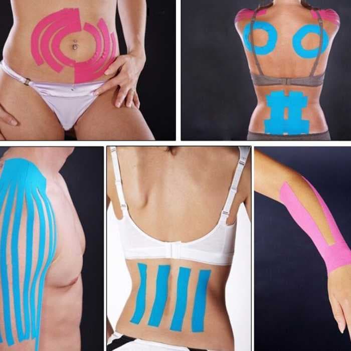 Кинезиотейп (5*500см) цвет голубой