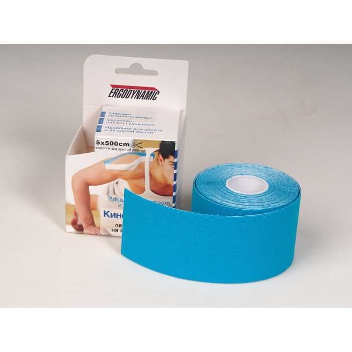 Кинезиотейп (5*500см) цвет голубой