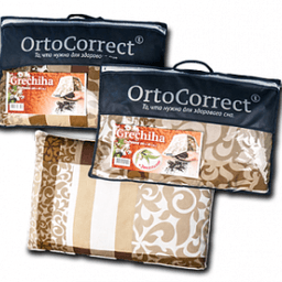 Ортопедическая подушка валик из гречихи+эвкалипт 20x50