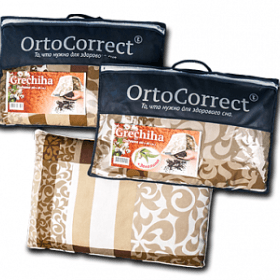 Ортопедическая подушка валик из гречихи+эвкалипт 20x50