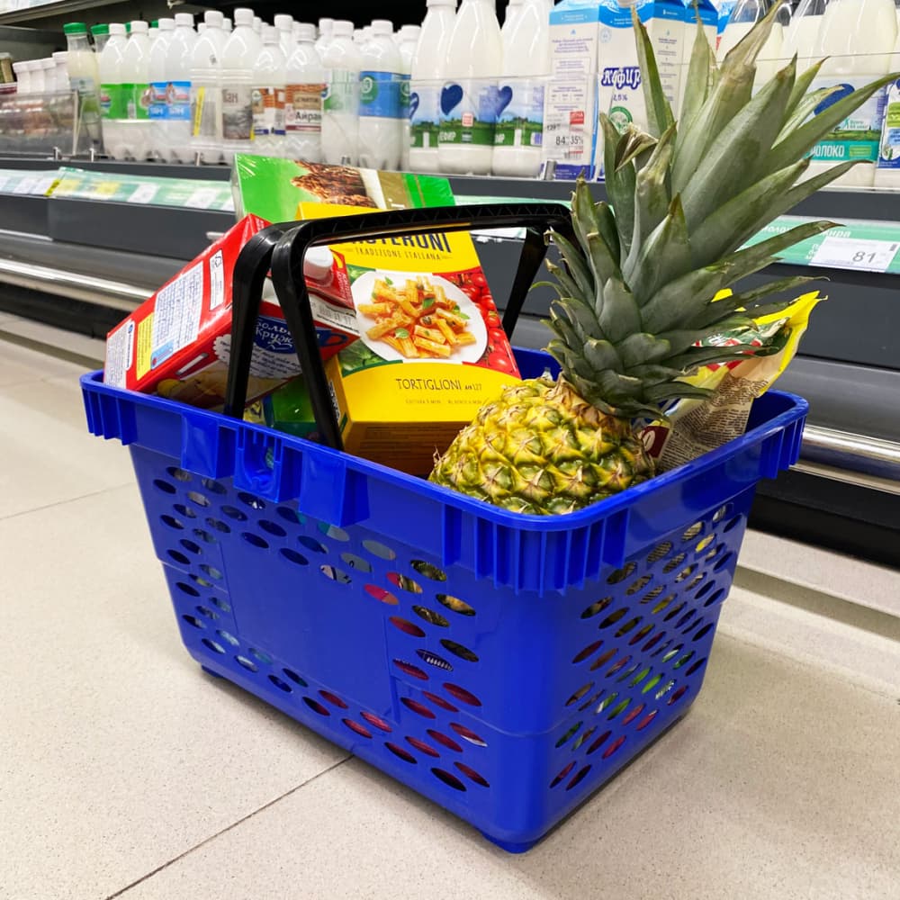 Корзина пластиковая c двумя ручками усиленная 20 литров (Синий RAL 5002, 112002-5002)