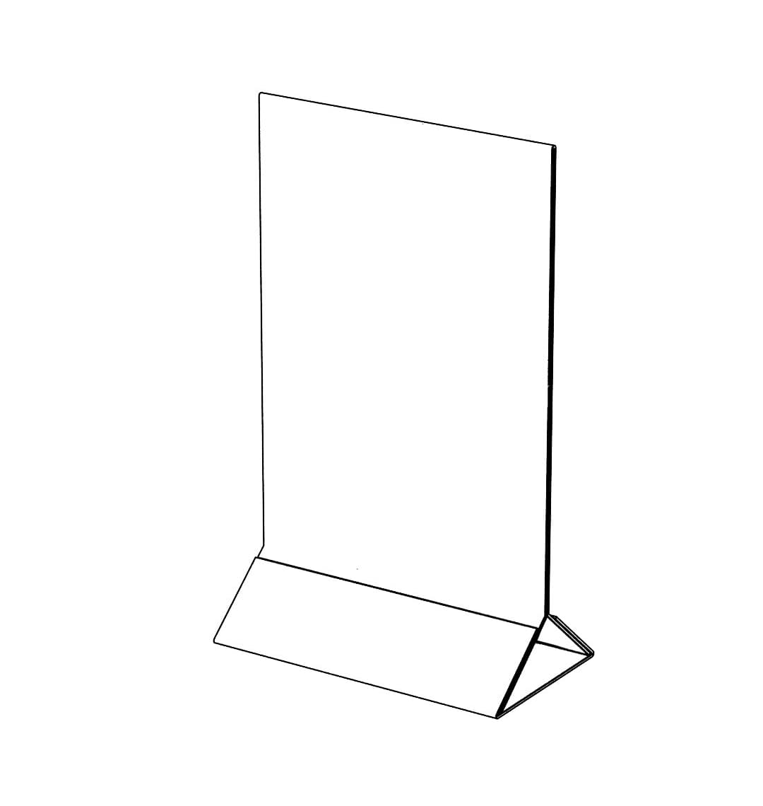 Подставка под меню (тейбл тент) настольная двух-сторонняя ACR-LEAF-M (А4,ПЭТ, 107378-04-П)