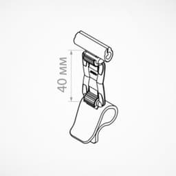 Комплект DELI на ножке высотой 40 мм для крепления на край посуды (Прозрачный, 106309-00)