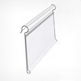 Ценникодержатель на сетчатые полки (без вырубки) DRA-M39 (500, Прозрачный, 111630-00-0500)