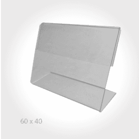 Ценникодержатель настольный вертикальный L-образный PVC-LEAF-V (40*60, 107383-14)