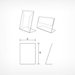 Ценникодержатель настольный горизонтальный L-образный PVC-LEAF-H (80*60, 107385-80-60)