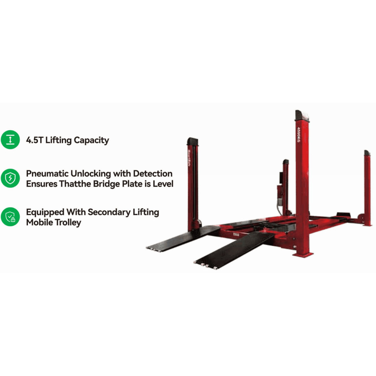 Подъемник четырехстоечный 4.5 тонны SmartSafe LT445