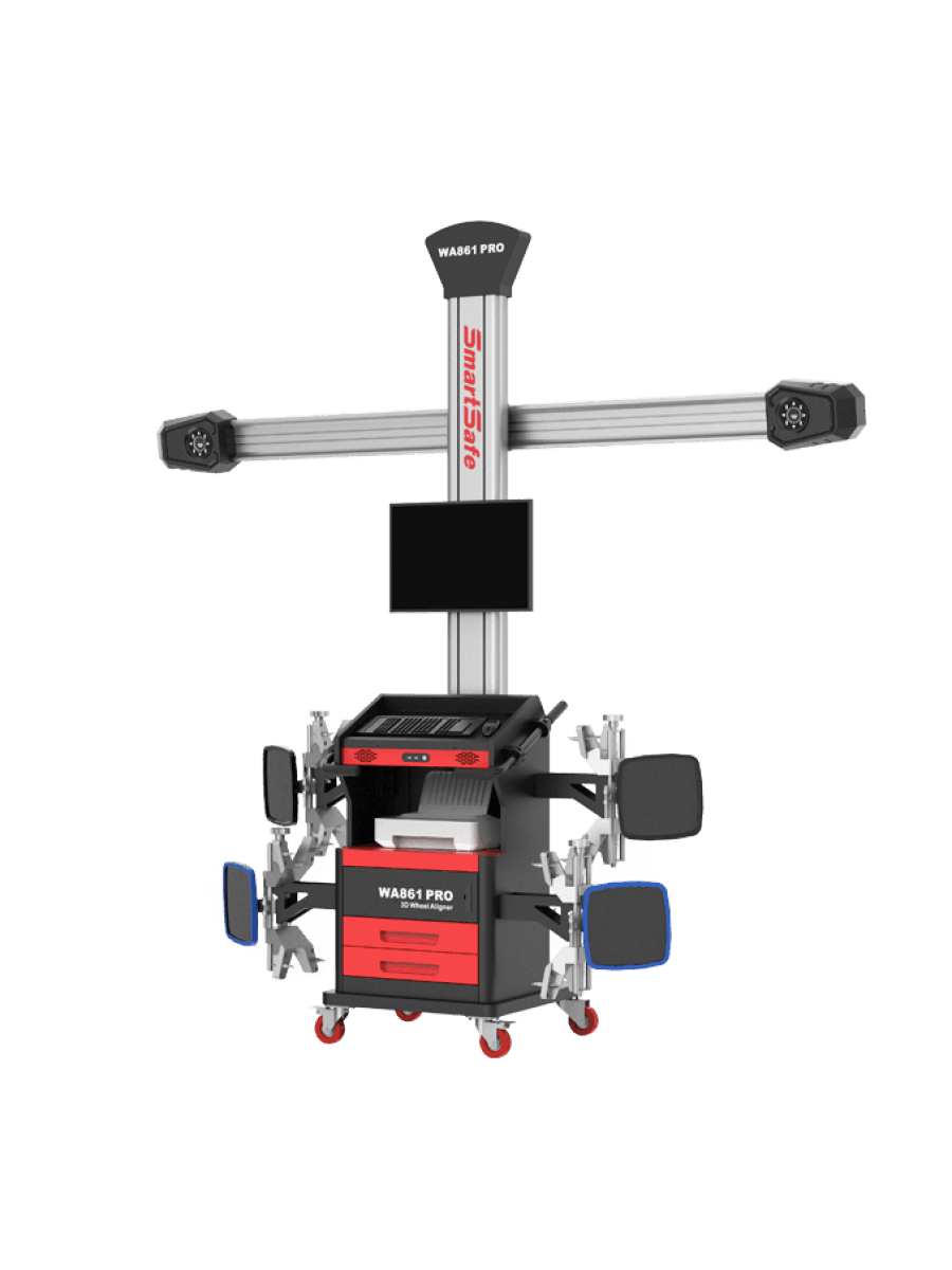 SmartSafe WA861 PRO Многопостовой автоматический подъёмный 3D-стенд развала-схождения (с двумя мониторами)