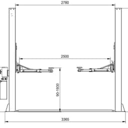 SmartSafe LT240 Двухстоечный подъемник 4 тонны 380 В серый