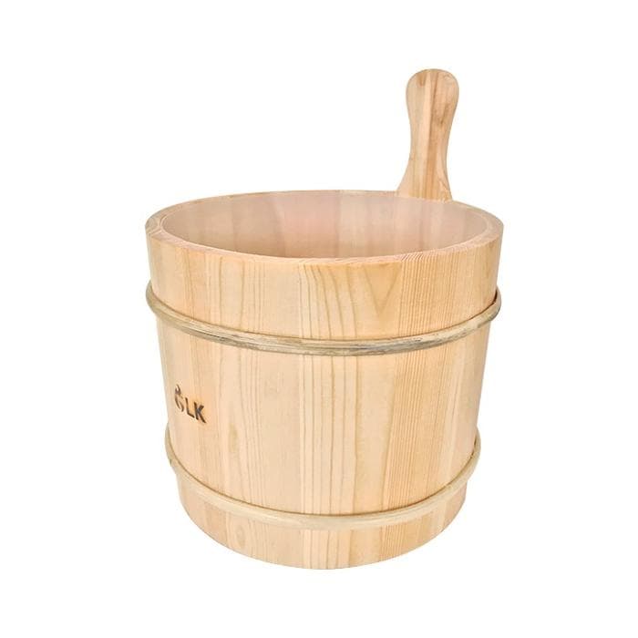 Шайка LK 7л с пластиковой вставкой сосна (LK)