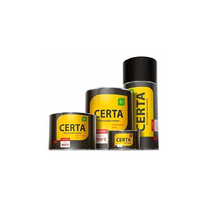 Краска термостойкая (до 700°С; 0,08 кг) ПАТИНА золото, CERTA