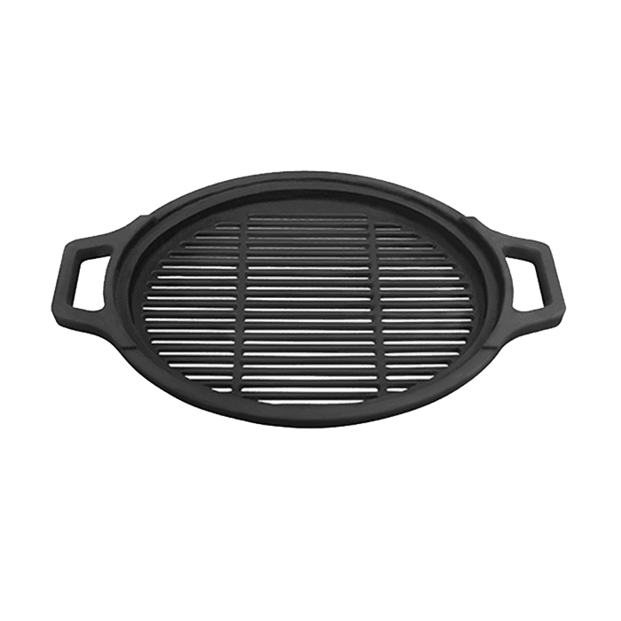 Решетка чугунная круглая "СТЕЙК" O 380мм (с ручками)