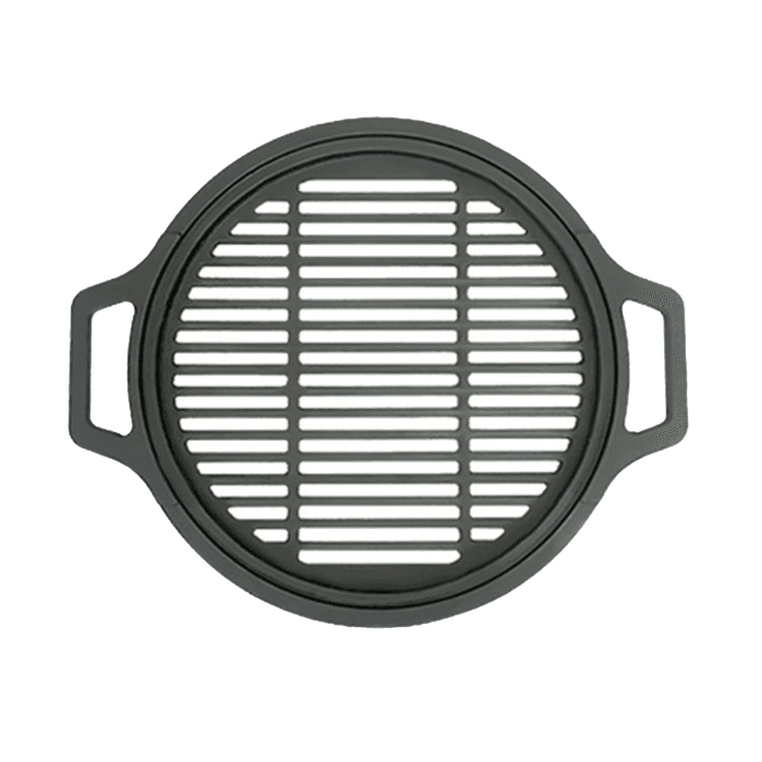 Решетка чугунная круглая "СТЕЙК" O 380мм (с ручками)
