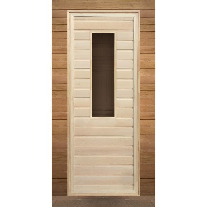 Дверь липа прямоугольное стекло 1900х700 (коробка Осина)