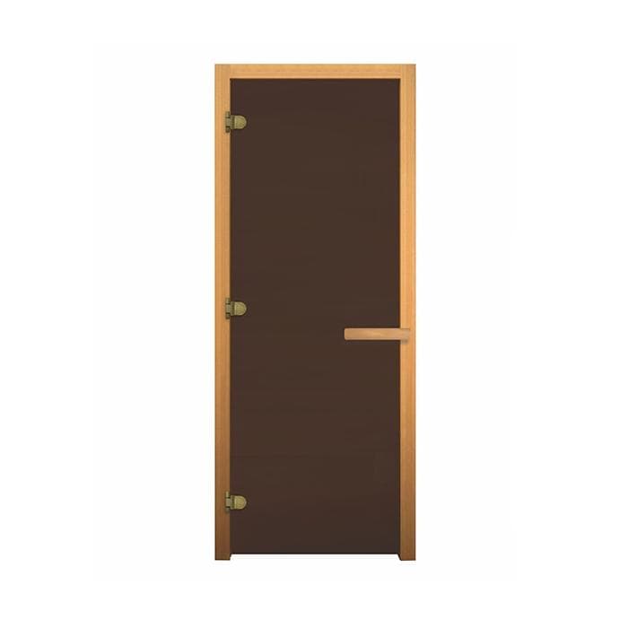 Дверь стеклянная бронза матовая 190х70 (8мм, 3 петли 716 GB) (ХВОЯ)