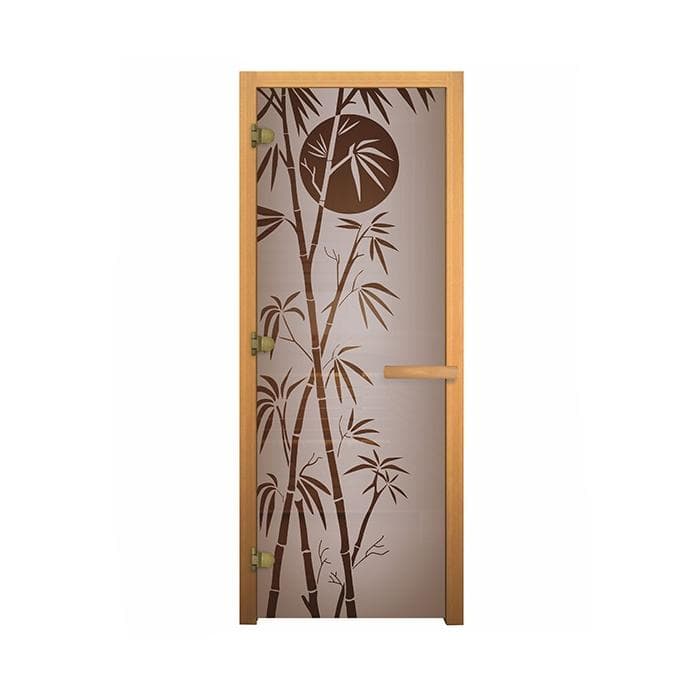 Дверь стеклянная Сатин "БАМБУК" 190х70 (8мм, 3 петли 710) (ОСИНА) Пр