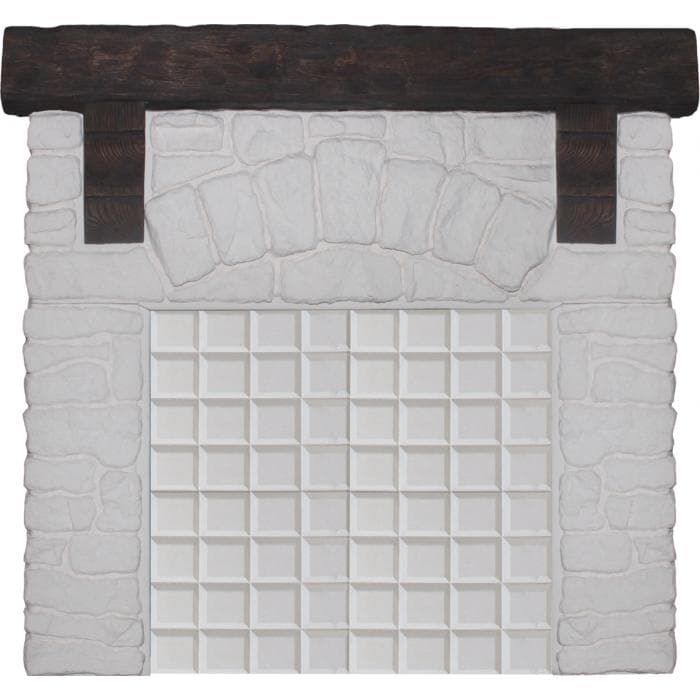 Портал для печей "СТАРЫЙ ЗАМОК" белый