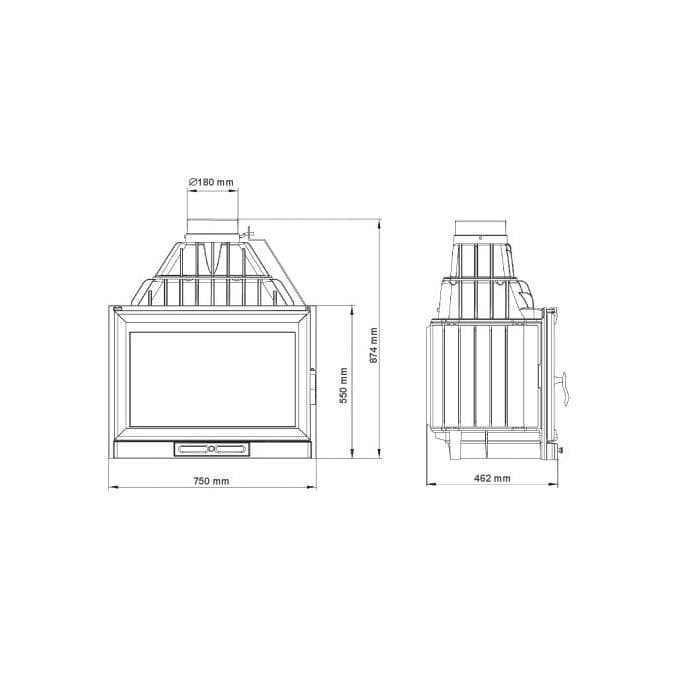 Каминная топка "NORDflam" REMUS 16 кВт