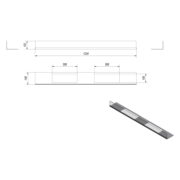 Остекление для биокамина JULIET/1500/SZYBA