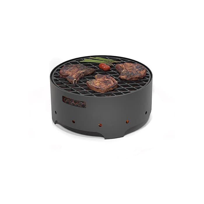 Мангал Везувий "Дачник" с чугунной решеткой "СТЕЙК" O 450мм на подставке