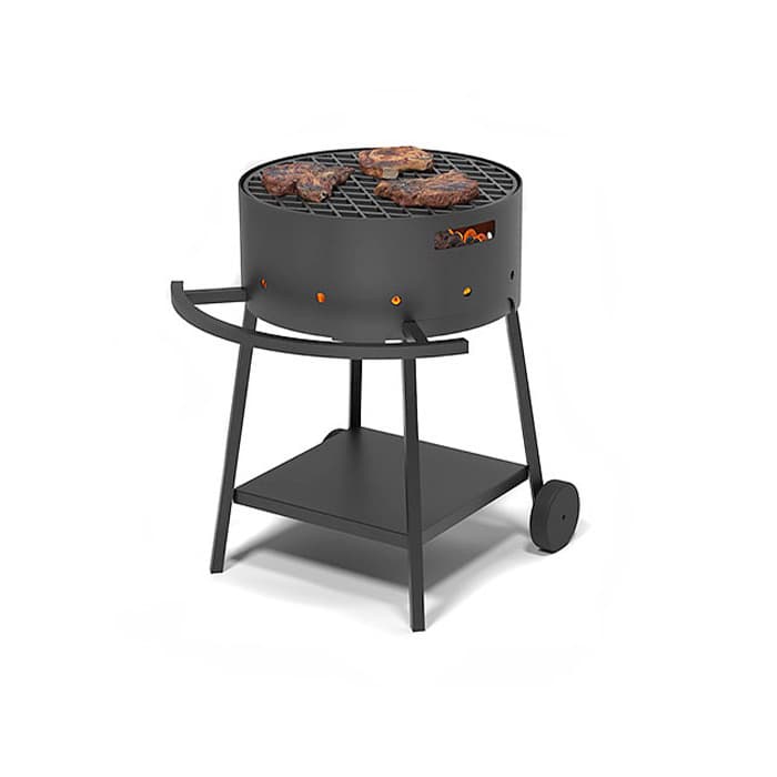 Мангал Везувий "Дачник" с чугунной решеткой "СТЕЙК" O 450мм на подставке