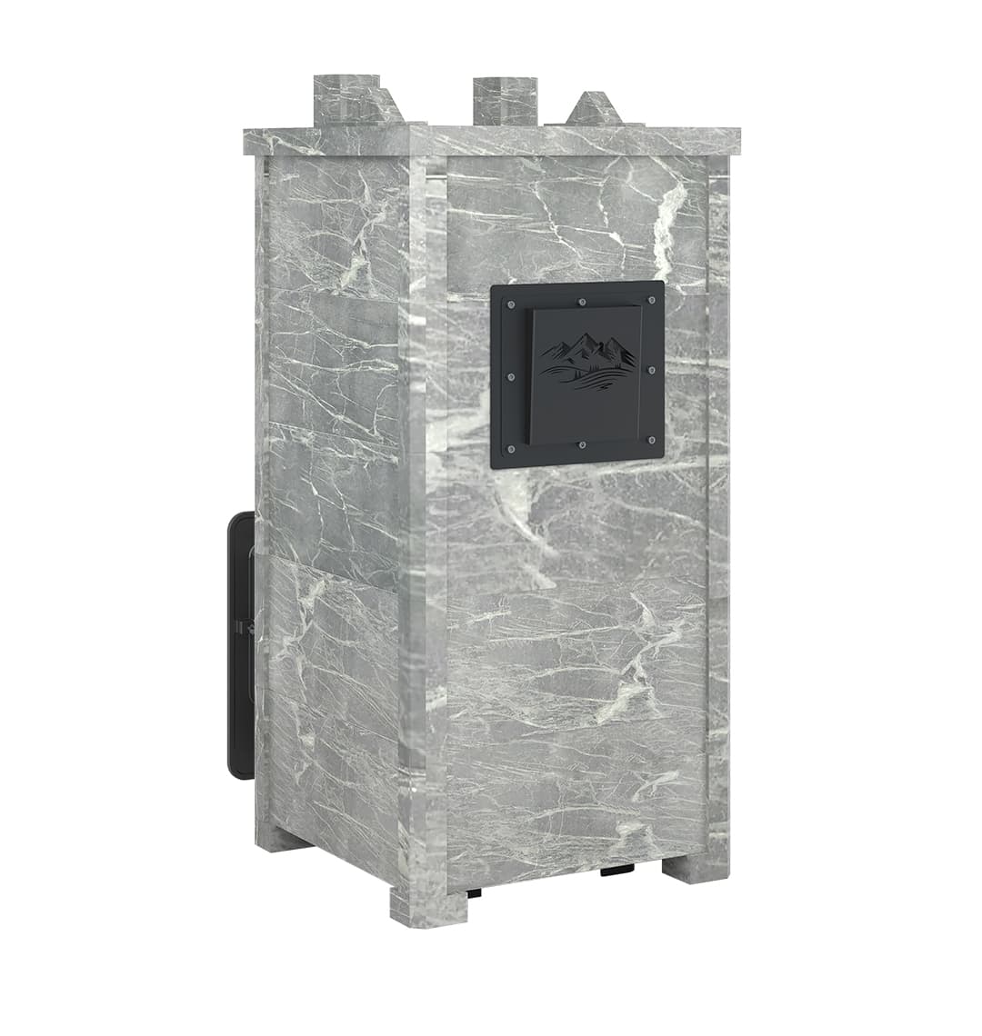 Банная печь EVEREST "Легкий пар Профи" каменка из чугуна, Талькохлорит, S-50 мм