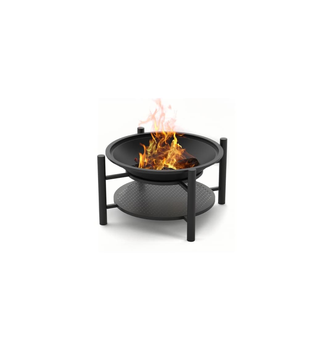 Костровая чаша чугунная Fantastic O 700 Люкс (чаша+ подставка люкс + крышка)