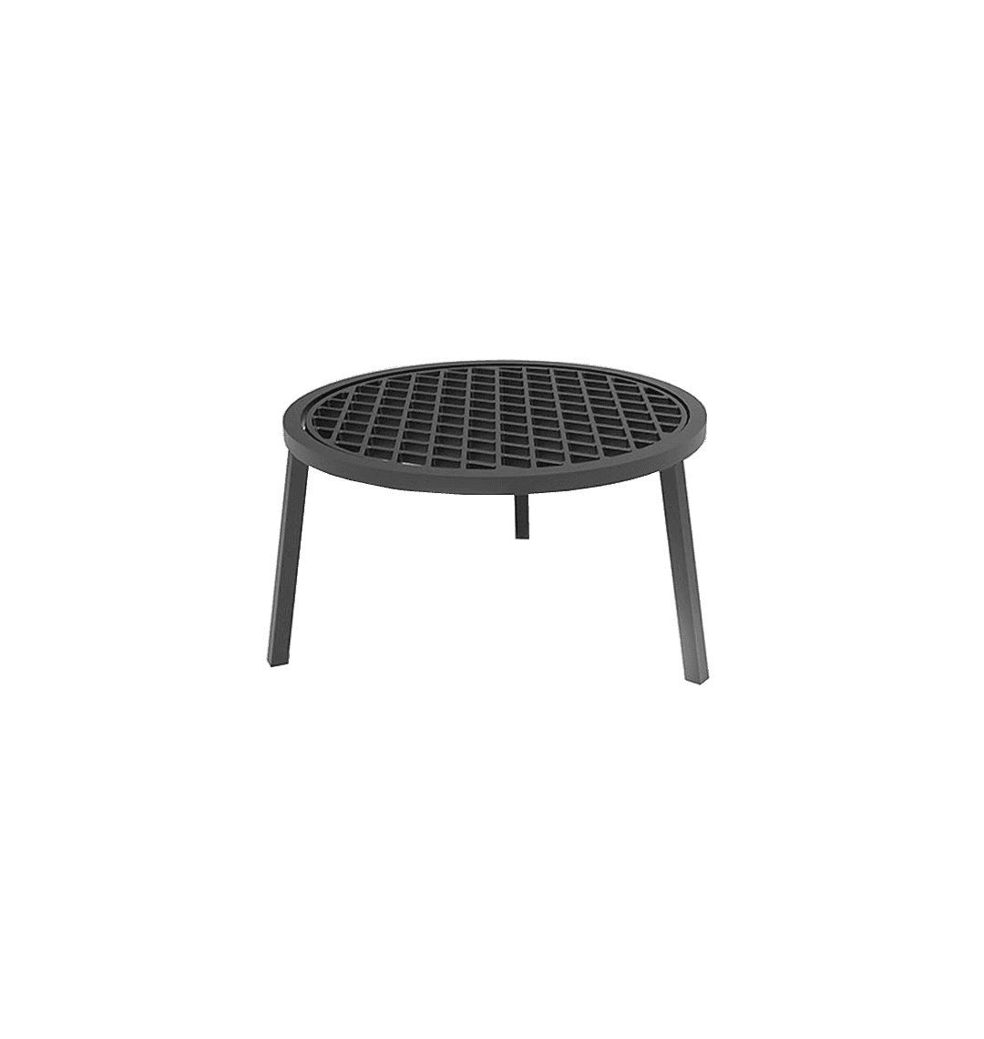 Решетка чугунная "СТЕЙК" O 450мм с подставкой