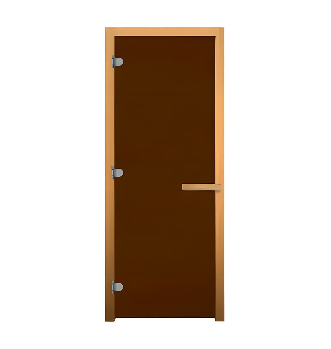 Дверь стеклянная бронза 190х70 (8мм, 3 петли 716 CR) (ОЛЬХА)