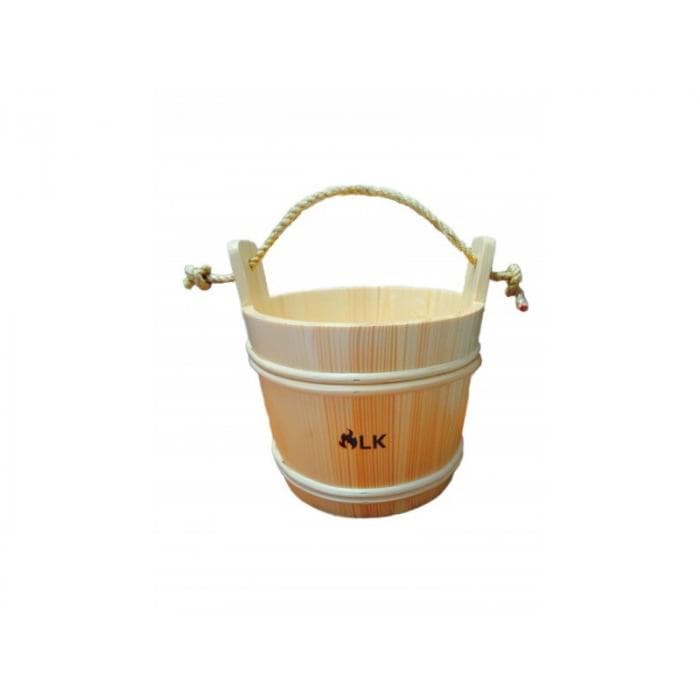 Ведро LK 7л. традиционное, с пластиковой вставкой, сосна (LK)