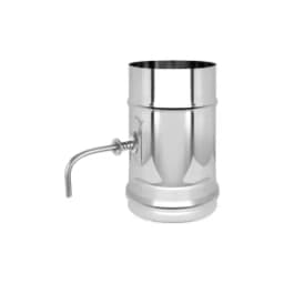 Шибер нержавеющий поворотный (AISI 430/0,8мм) д.120